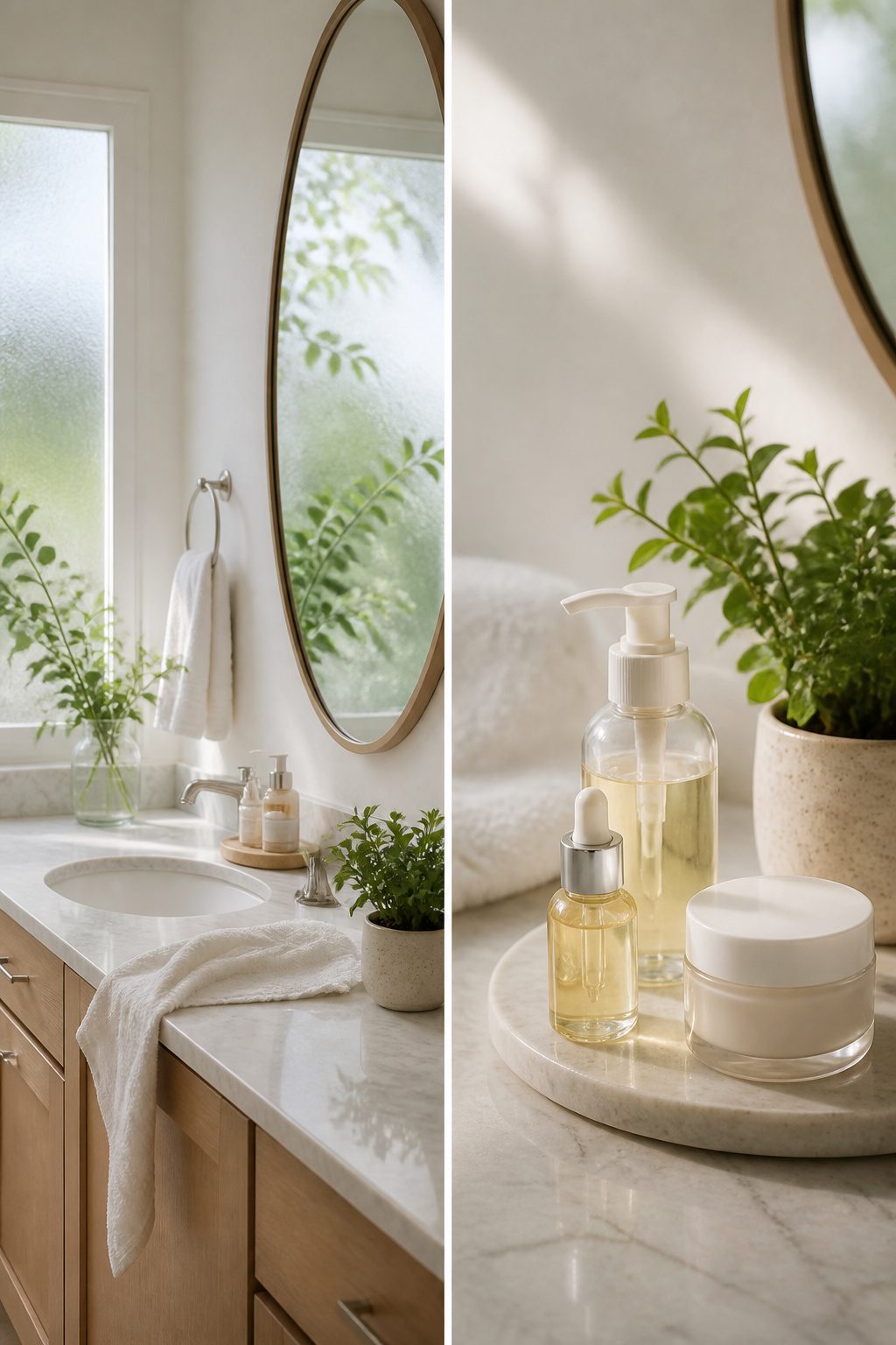 Bridal Wedding Makeup: A Step-by-Step Guide for 2026 12 Skincare products arranged on a vanity for bridal skin preparation.