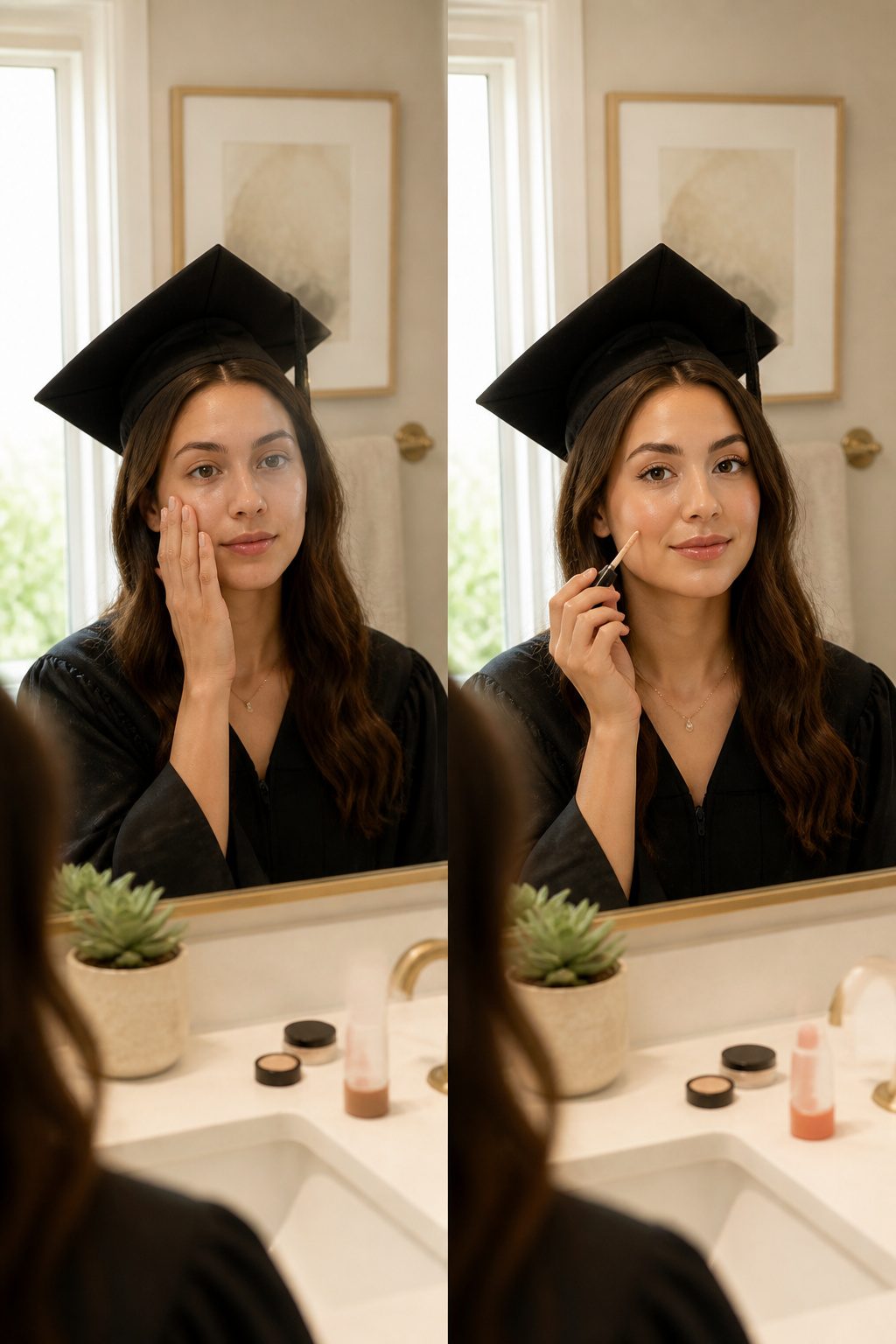 13 Graduation Makeup Ideas for 2026 That Photograph Beautifully 1 A graduate with a fresh and natural no makeup makeup look.
