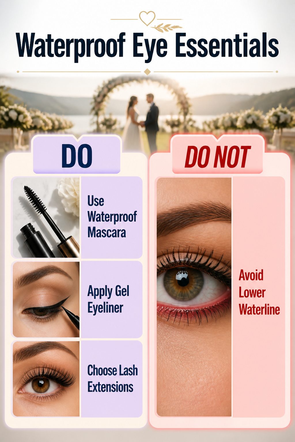 13 Graduation Makeup Ideas for 2026 That Photograph Beautifully 16 An informative image of waterproof eye makeup essentials.